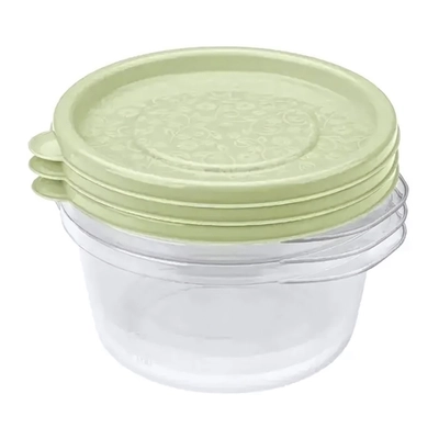 Комплект контейнеров Арт-декор 0,44л,3 шт, Зеленый