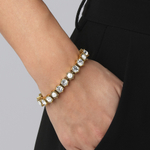 Браслет Dyrberg Kern COURAGE SG CRYSTAL / WHITE PEARL 480147