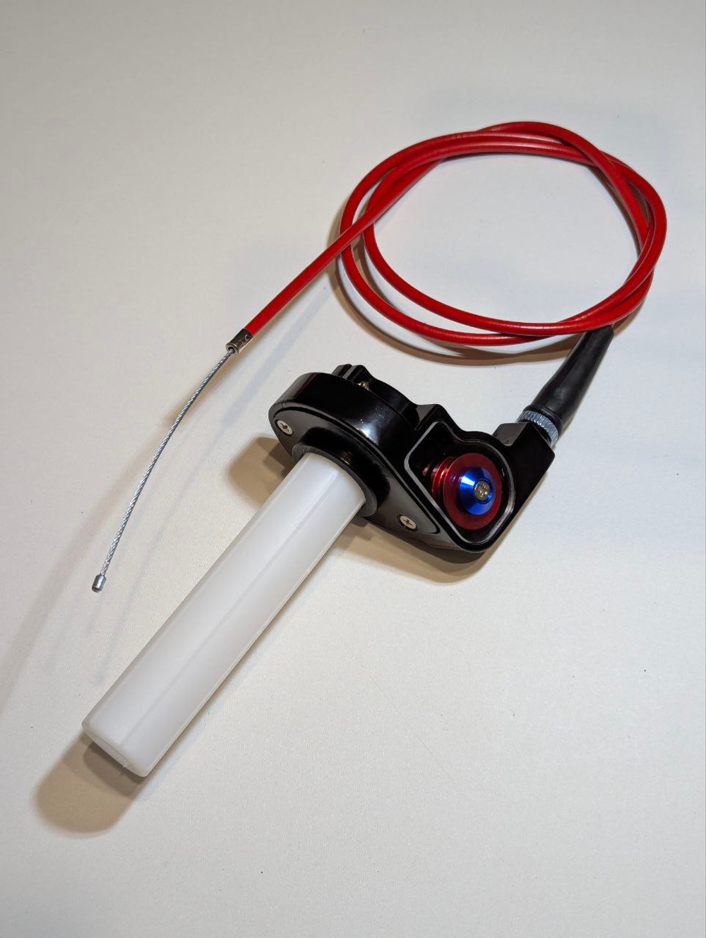 Ручка газа короткоходная с тросом для питбайка, эндуро, кроссового мотоцикла