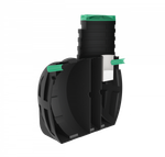 Септик переливной Мультпласт Термит Профи+ 3,0 S 3000 л. горизонтальный / 1200 л. в сутки / 5-6 чел. / самотечный сброс (1700x1500x2370см;138кг;черный) - арт.555457