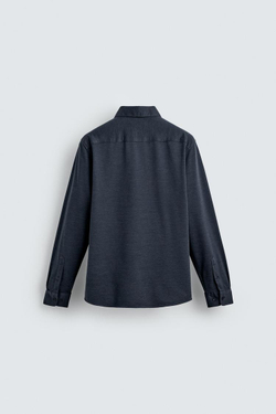 ZARA РУБАШКА REGULAR-FIT, СТАЛЬНОЙ СИНИЙ