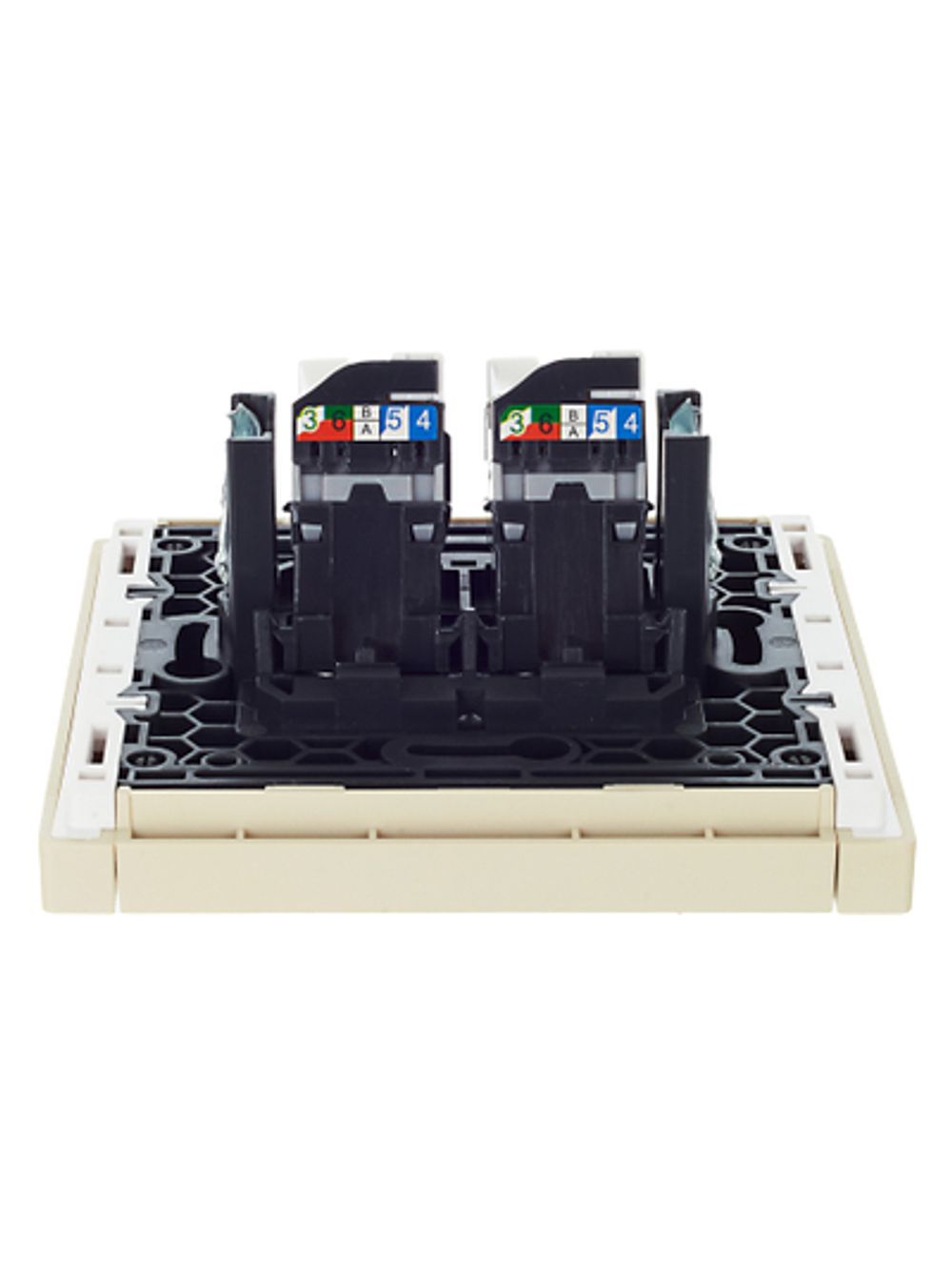 FORTE&PIANO Розетка компьютерная двойная RJ45 кат.5E FP433 ваниль IEK