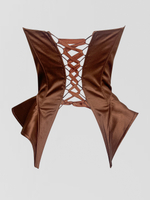 Корсет Womens Fashion атласный без лямок с баской