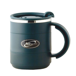 Термокружка Biostal (0,4 литра) с крышкой, зеленая