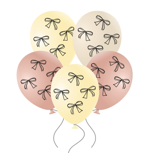 Шар 12" Ассорти Бантики, Пастель ЗБ 10 шт