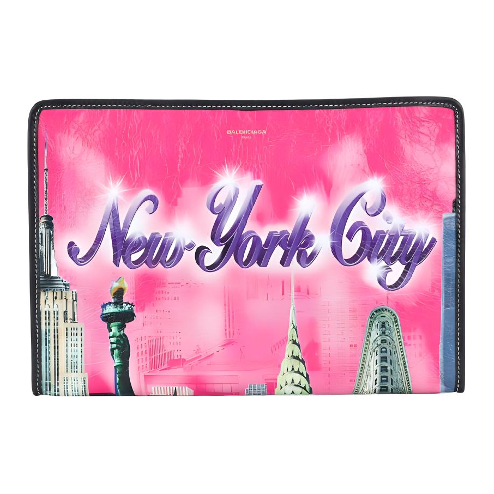 Balenciaga Leather Clutch Regular Women"s Multicolor