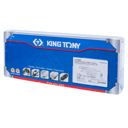 KING TONY (3534MR) Набор торцевых головок с принадлежностями 3/8", 6-гранные, 6-19 мм и E4-E18, 36 предметов