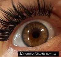 Медовые цветные линзы с окантовкой для темных и светлых глаз / Marquise Sisteyn Brown ( аналог elegance brown ) / на 12 месяцев