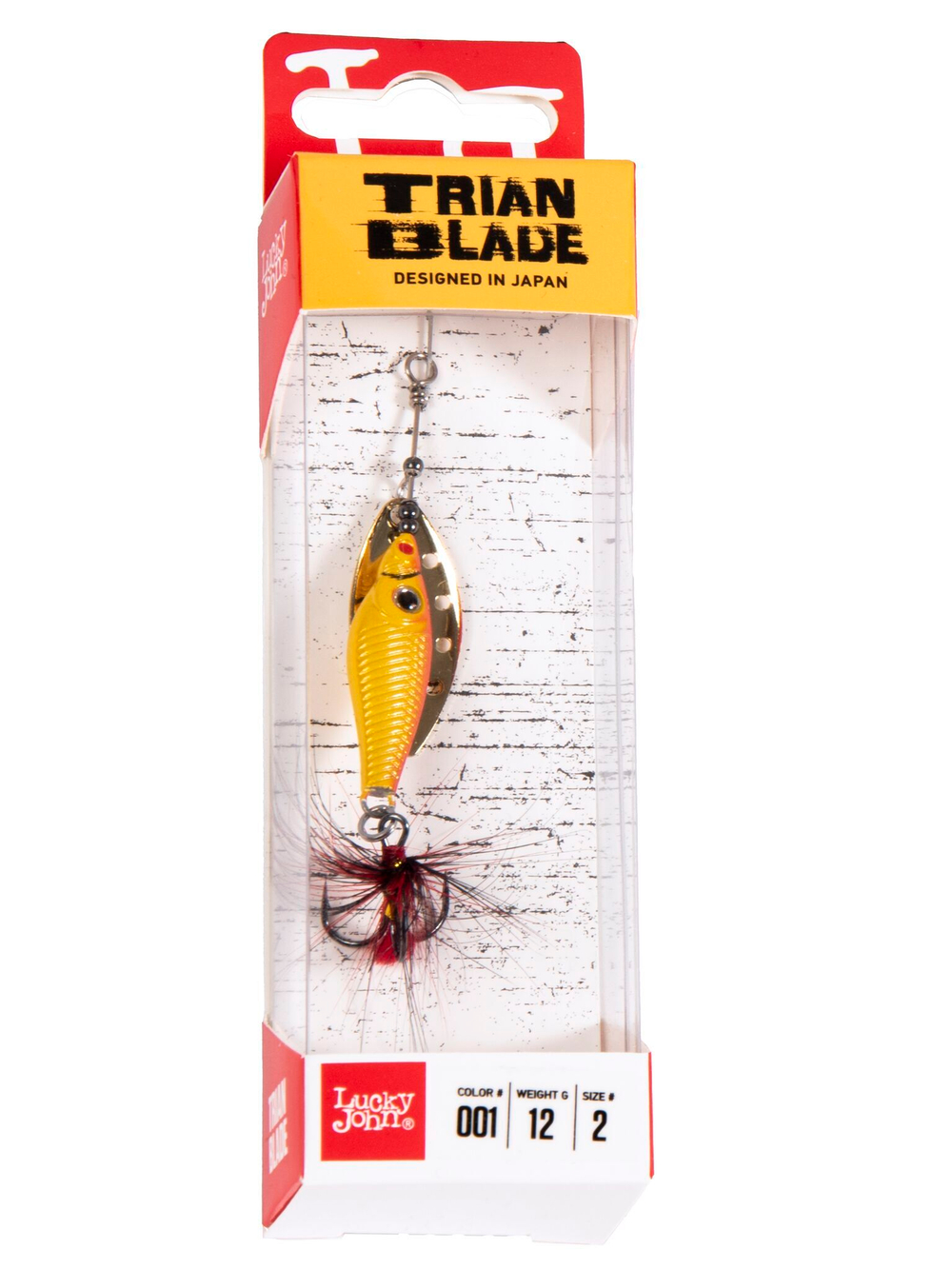 Блесна вращ. Lucky John TRIAN BLADE LONG 12.0г 001 в блистере