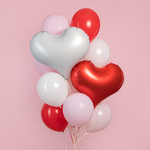 Сердце белое матовое фольга 55см