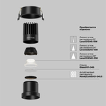 Встраиваемый светодиодный светильник Maytoni Dip DL118-15W-3K-B