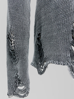 Свитер by Gor 9402 удлиненный рваный стиль