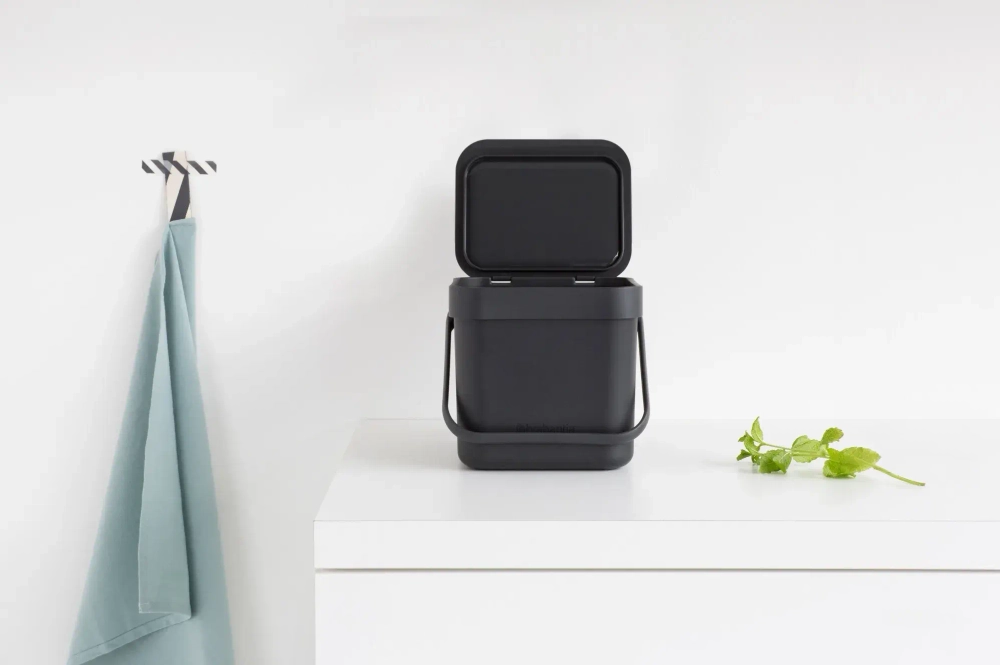 Brabantia Контейнер для мусора Sort & Go 3 л серый