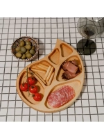 Деревянная менажница "Лист" из кедра