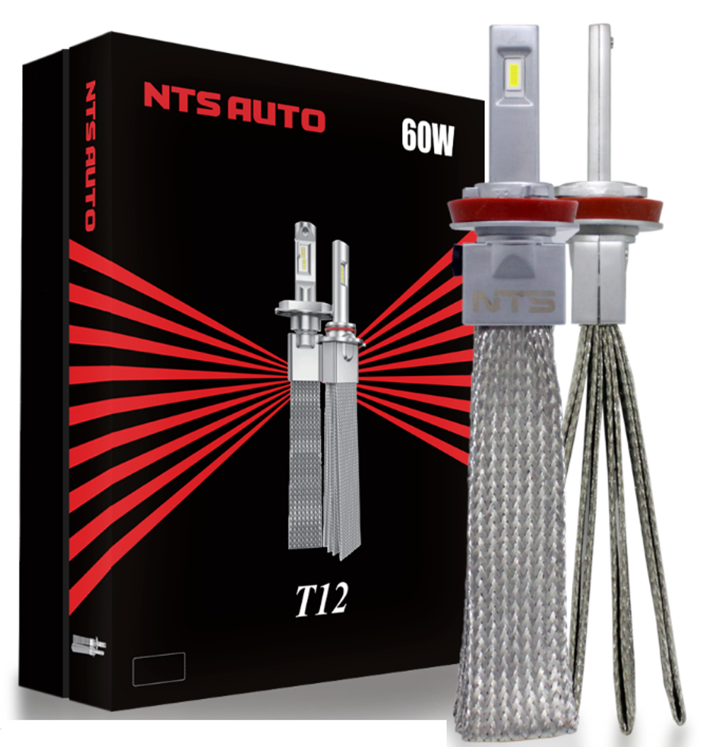 Автолампа LED Н 1 к-т (КОСИЧКА) 12-24V Т12 30W 6000K 2800Lm NTS CANBUS (T12H1)