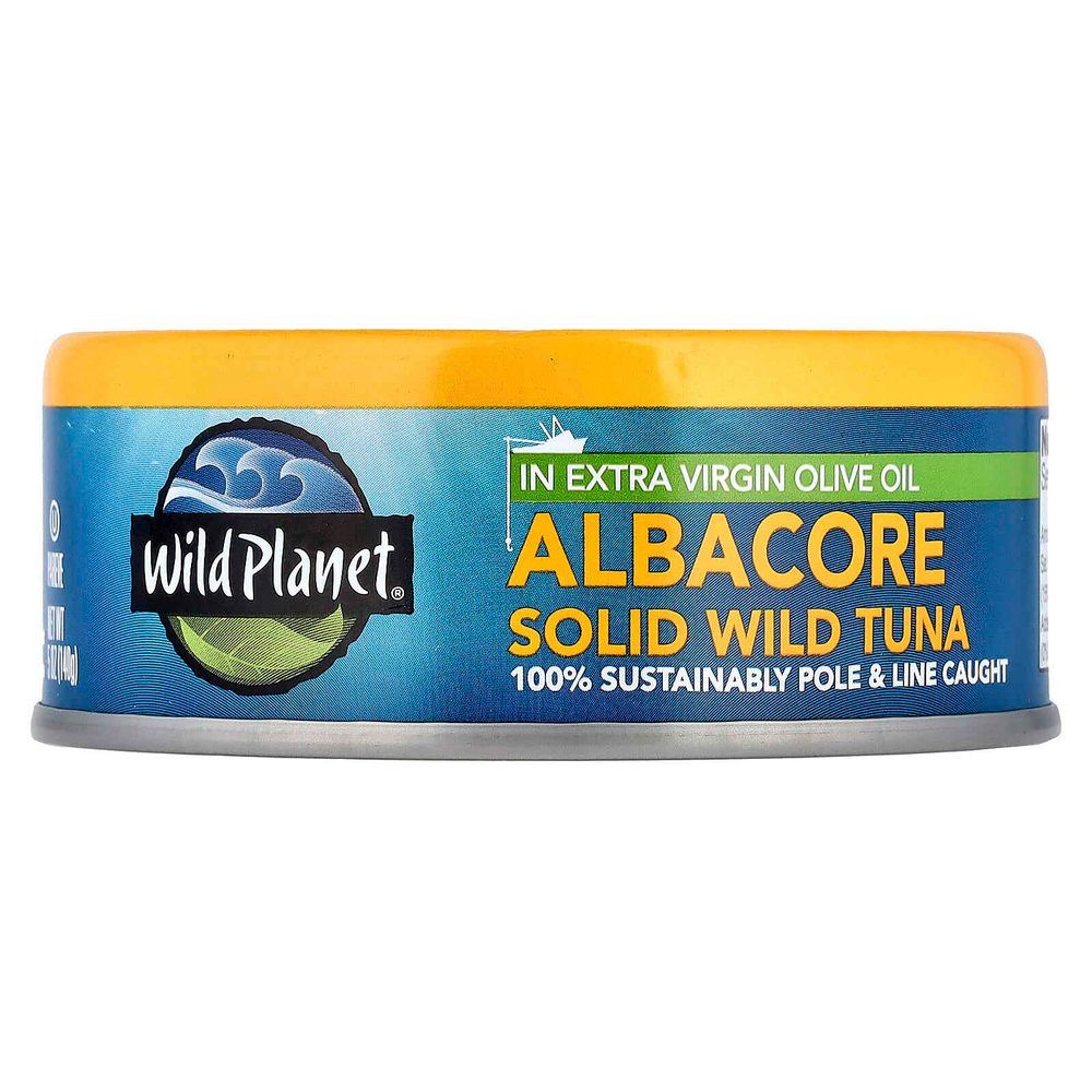 Wild Planet, Дикий тунец альбакор в оливковом масле первого холодного отжима,  142 г