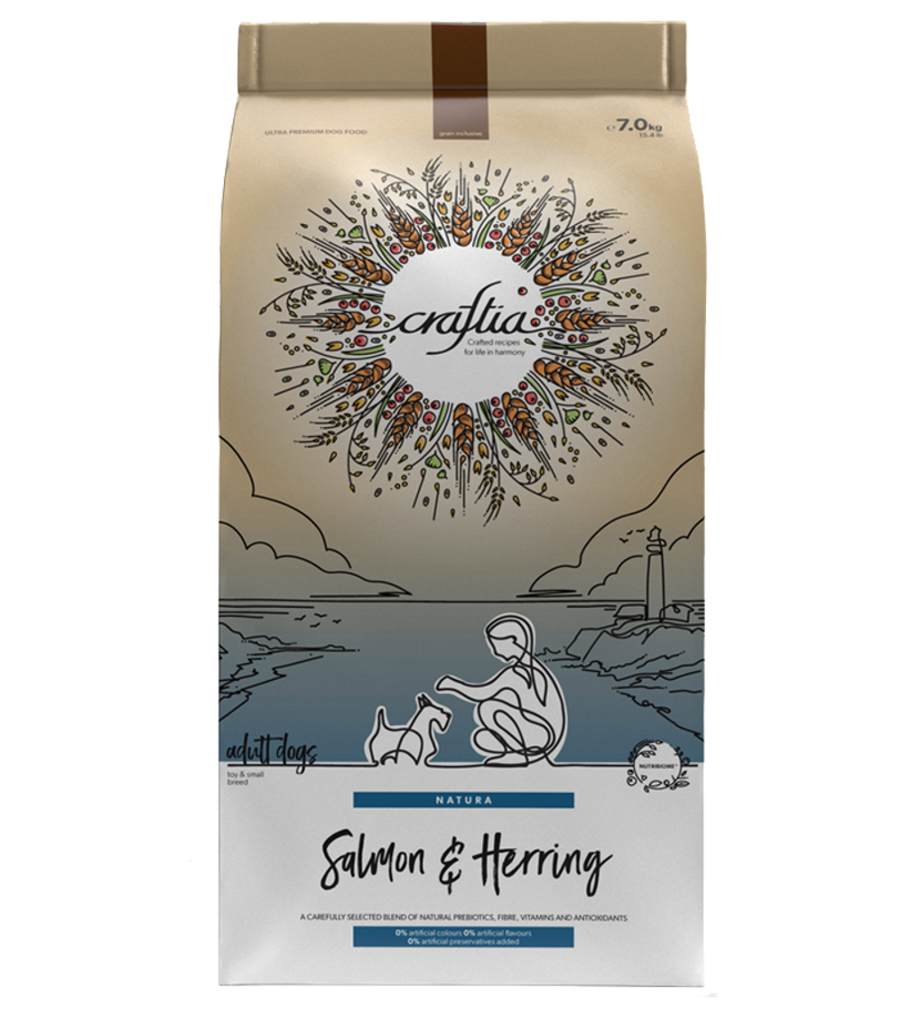 Craftia Natura Mini Adult Лосось/Сельдь 1кг. развес