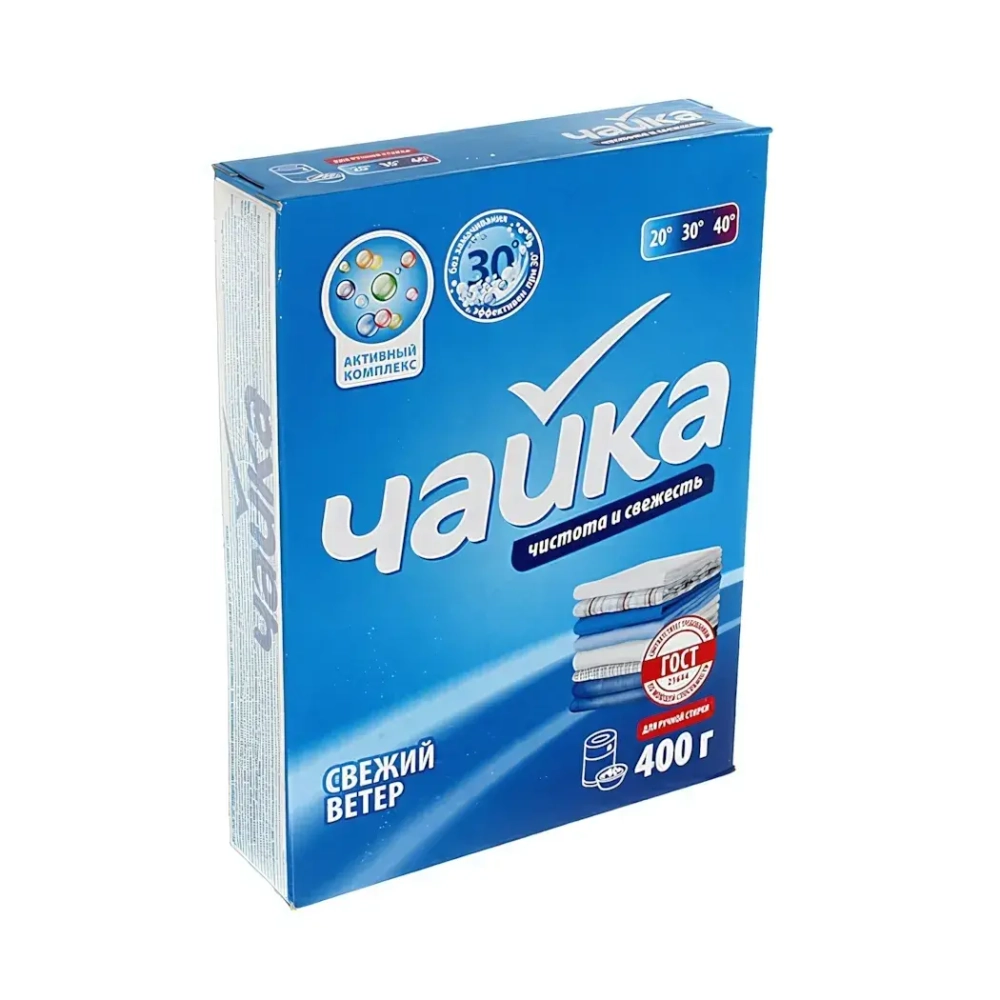Порошок стиральный ЧАЙКА ручная стирка Свежий ветер 400 г