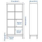 Стеллаж - IKEA KALLAX, 77х39х164 см, черно-коричневый/черный, КАЛЛАКС ИКЕА