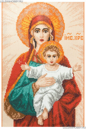 "Мадонна с младенцем"-0756 канва с рисунком