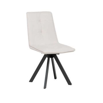 Стул Leset Умбра 360 (поворотный механизм) Опора Черная, велюр Молочный (51)