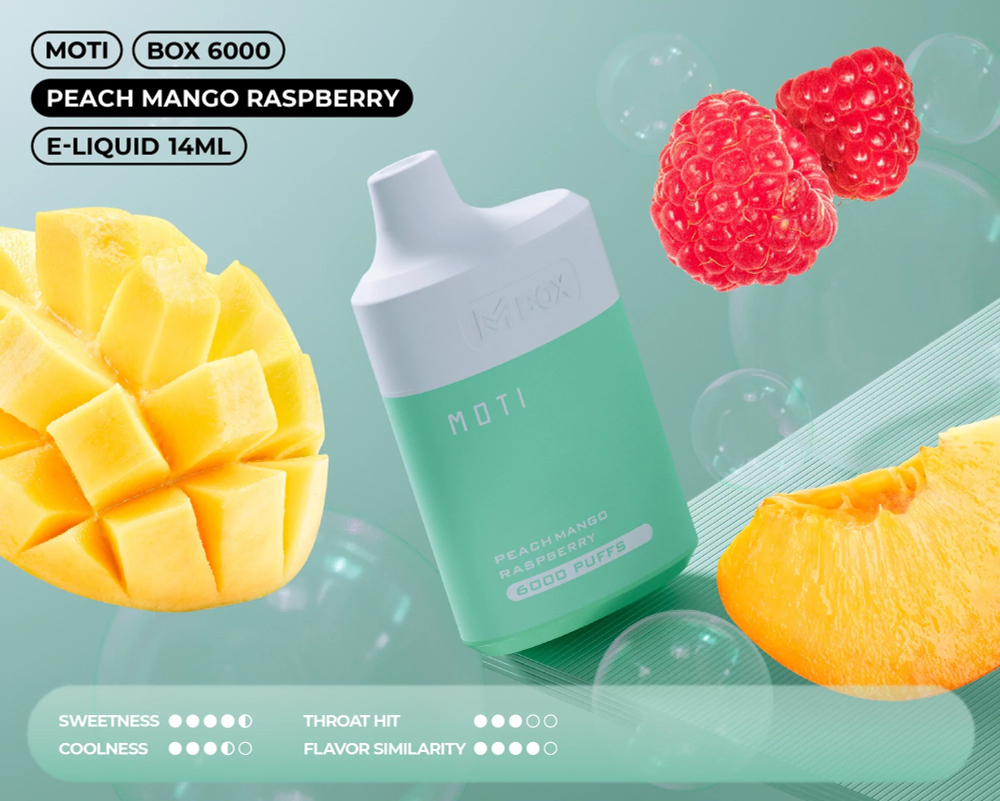 Moti Mbox Персик манго малина 6000 купить в Москве с доставкой по России