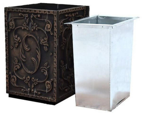 Урна чугунная квадратная Ампир