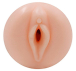 Телесный мастурбатор-вагина Miss в черной колбе