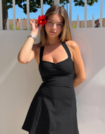 Мини-платье с воротником-стойкой - BERSHKA