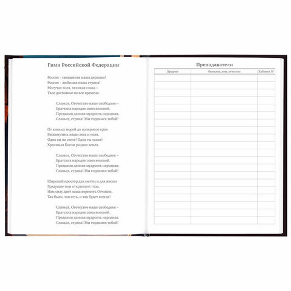 Дневник 5-11 класс 48 л., твердый, BRAUBERG, глянцевая ламинация, с подсказом, "Мир будущего", 106870