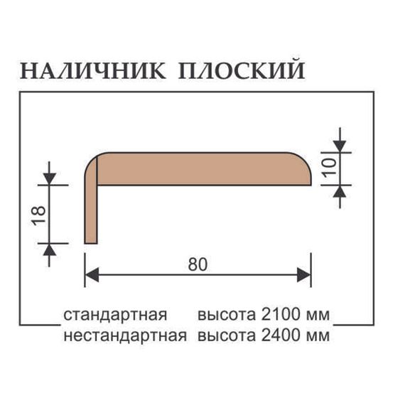 Наличник прямой телескоп шпонированный Дворецкий