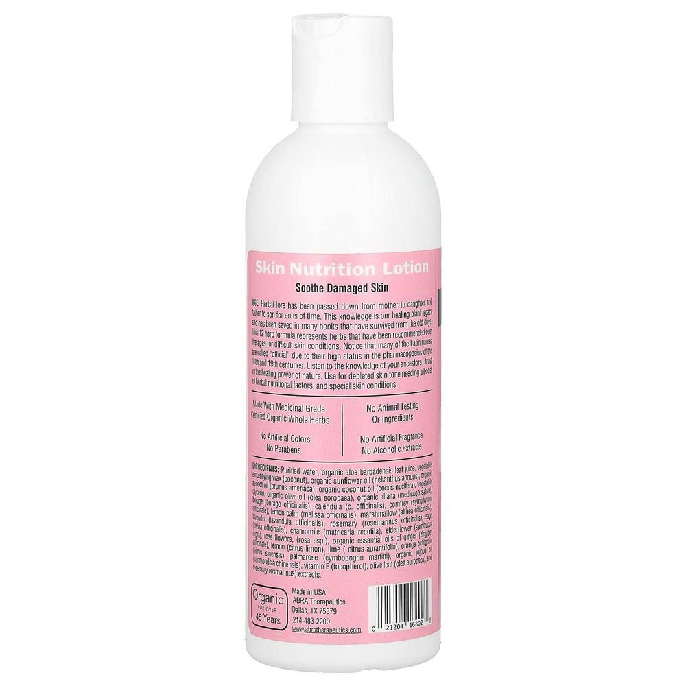 Abra Therapeutics, Skin Nutrition, лечебный лосьон, 228 мл (8 жидк. унций)