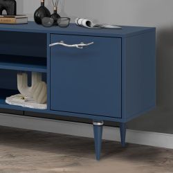 Тумба под ТВ Арт Колор matte 155см Классик Сильвер Королевский синий матовый