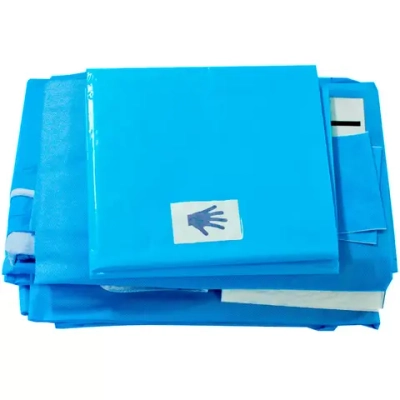 Комплект белья хирургический стерильный для анестезии (простыня, салфетка плотностью 40 - 5 шт, салфетка-тампон - 10 шт, салфетка плотность 25 - 2 шт, операционная лента)