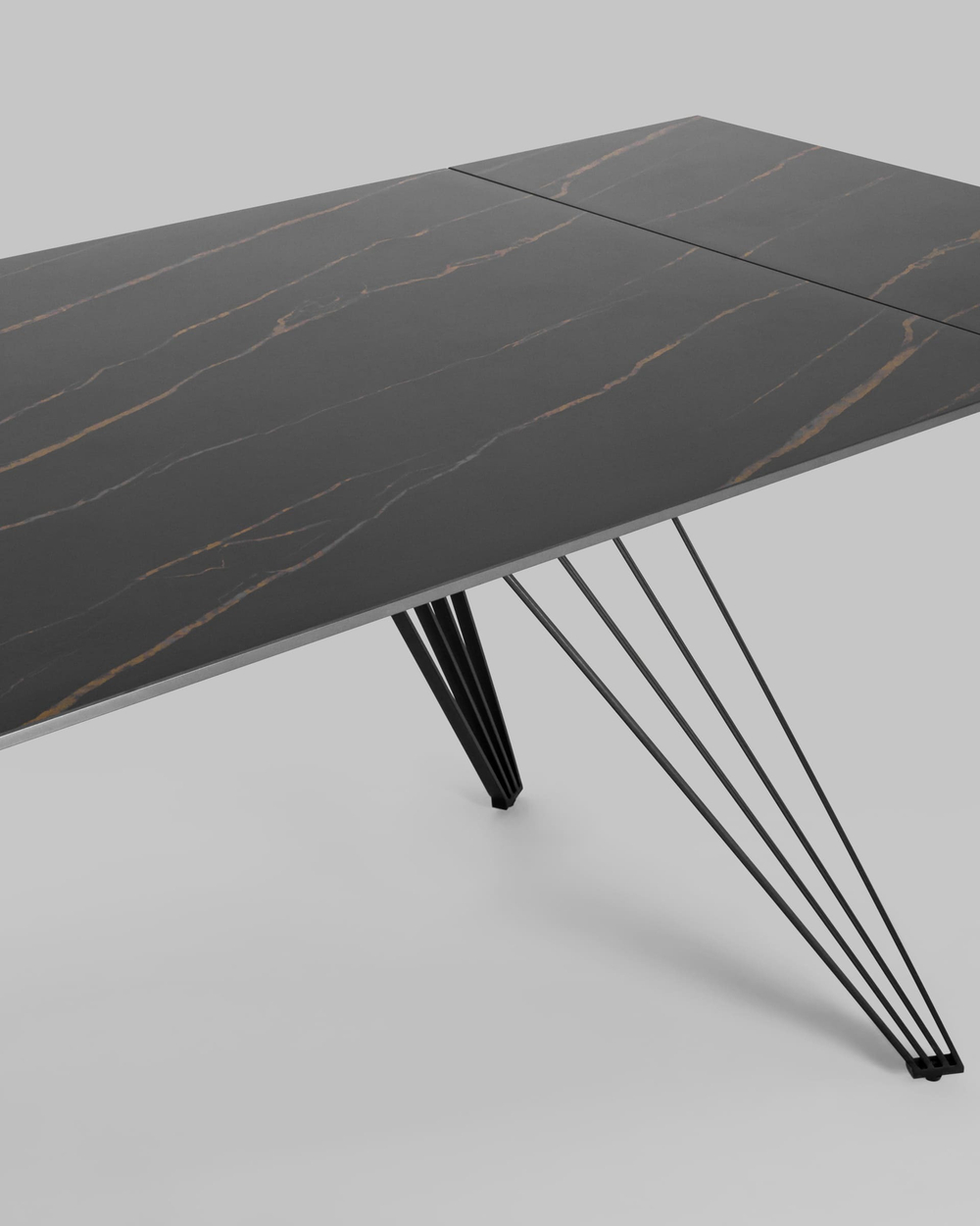 Стол обеденный Пандора раскладной 160-240*90 керамика темная