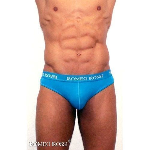 Мужские трусы стринги c резинкой Romeo Rossi бирюзовые RR1006-10