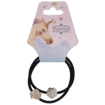 Резинки для волос 2шт «ЕЖЕВИКА», цветочки, цвет черный, d-5см (Подвес Кокетка Единорог)