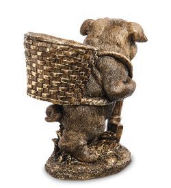 БФ-176 Фигура кашпо «Мопс с корзиной»