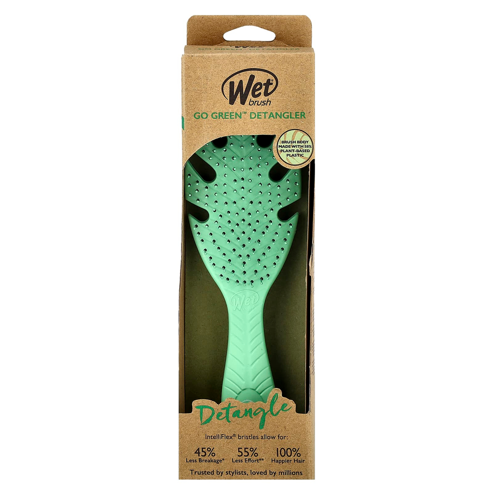 Wet Brush, Средство для расчесывания волос Go Green ™, зеленое, 1 кисть