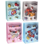 Пакет подарочный «Самолет» 18*24*8.50 см, микс