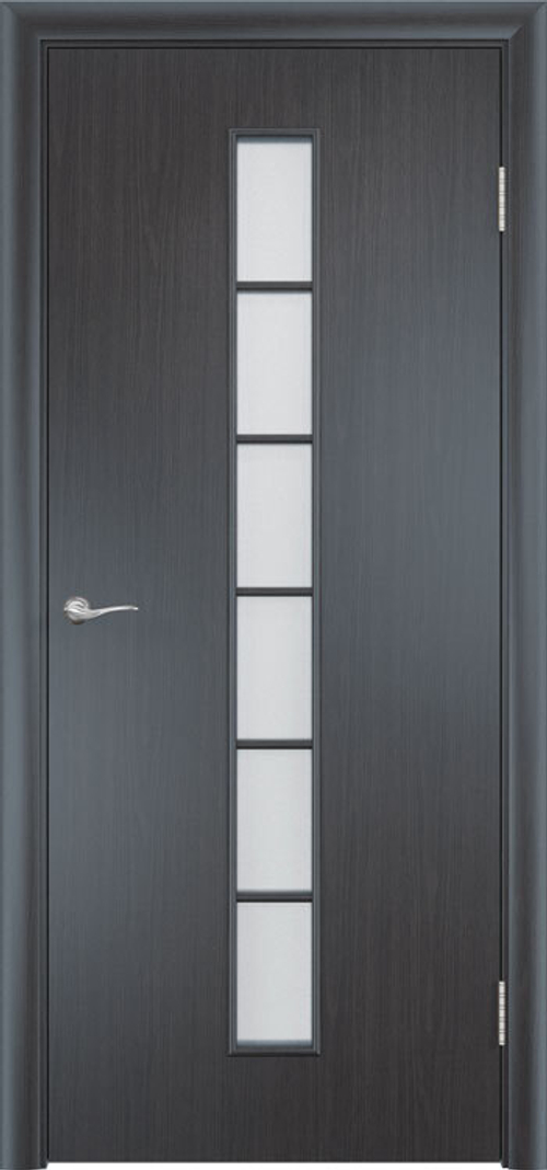 Межкомнатная дверь Тип С-12 / Цвет Венге 2 / Остекление "Сатинато" / Двери Верда