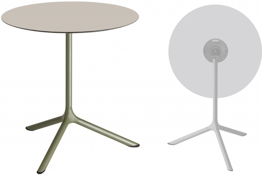 Стол ламинированный обеденный складной Scab Design Tripe Maxi Folding, оливковый, тортора