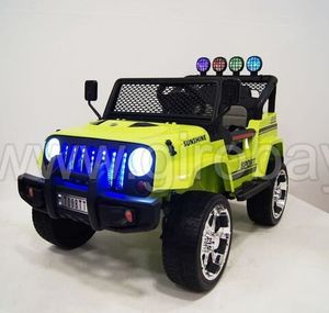 Детский электромобиль River Toys Jeep T008TT желтый фото №4