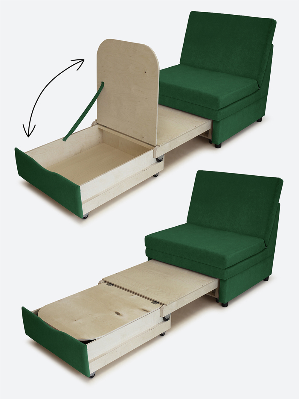 Кресло-кровать "Экономик" 80 см