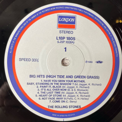Винтажная виниловая пластинка LP The Rolling Stones Big Hits (High Tide And Green Grass) (Japan 1988) (No Obi)
