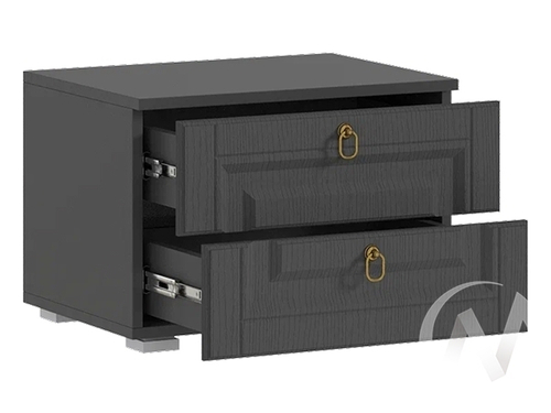 Тумбы Спальня Престиж 1 (графит/графит структурный)