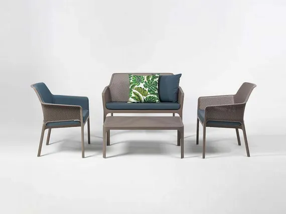 Подушка для уличного дивана Net Bench, цвет деним