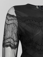 Платье JinPaiYa 1006 длинное с отделкой кружевом на молнии сзади