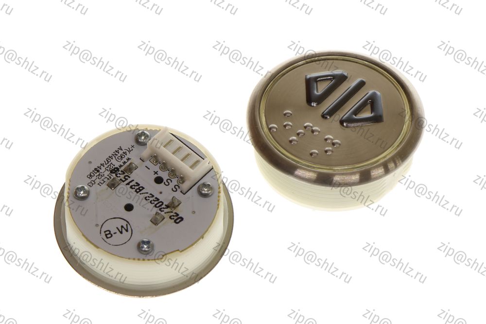 Кнопка (кнопочный модуль) BBP-R331-CMPLT-S-W-OPN-C &quot;Открытие&quot;, круглая, статическая белая подсветка, Брайль.