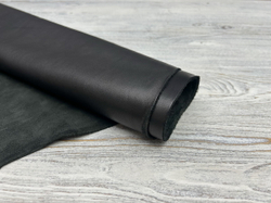 Кожа из италии для сумок Натуральная кожа цв. Черный / Nero Matt, толщ. 1,3-1,5 мм